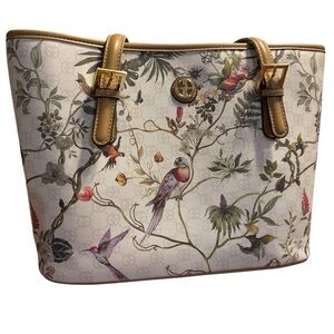 Giani Bernini Tropical Dome Satchel Bag Women's Multicolor Printed Zip Closure